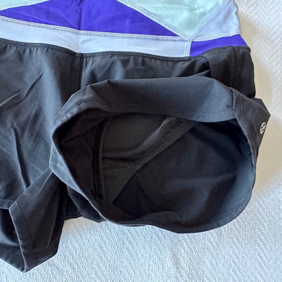 Lululemon Run Times Short, Size 4, Black & Purple - Picture 4 of 9
